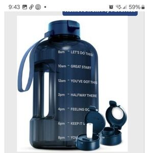 Blue Water Bottle 1 Gallon New